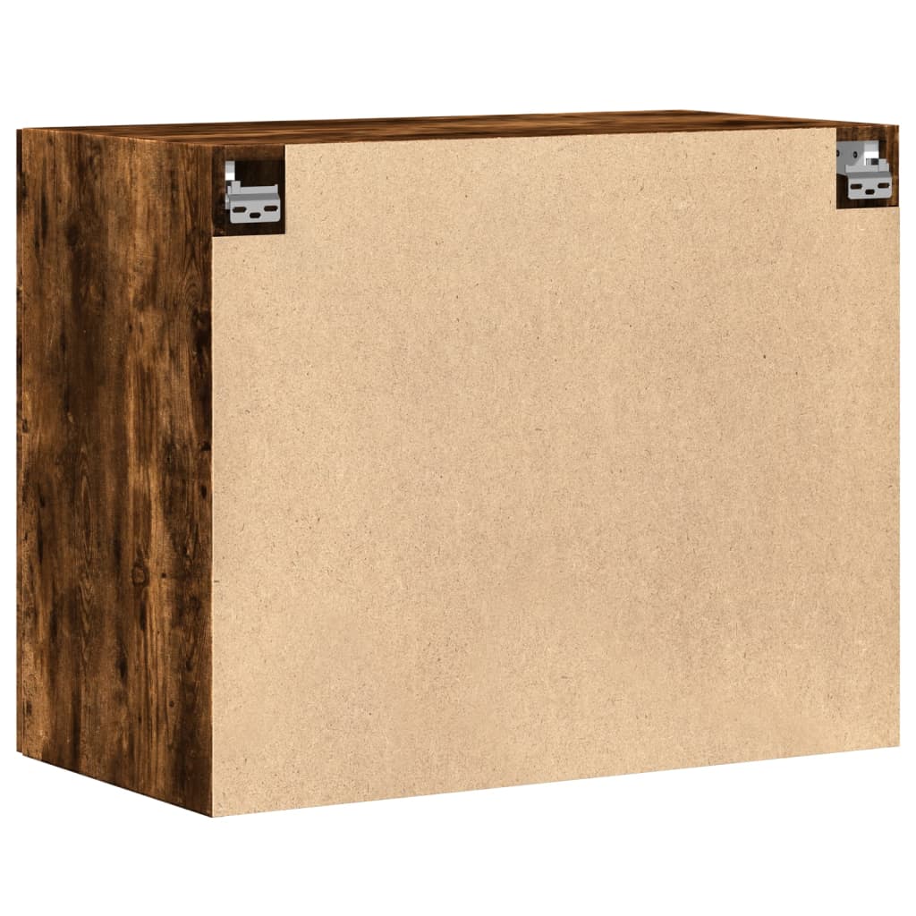 Armoire murale chêne fumé 80x42,5x64 cm bois d'ingénierie - XIOS