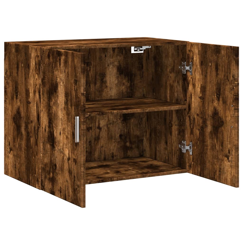 Armoire murale chêne fumé 80x42,5x64 cm bois d'ingénierie - XIOS
