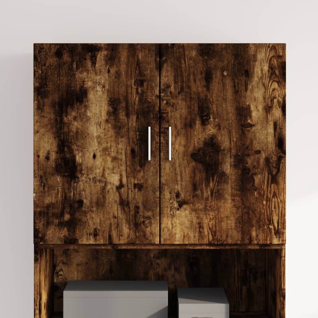 Armoire murale chêne fumé 80x42,5x64 cm bois d'ingénierie - XIOS