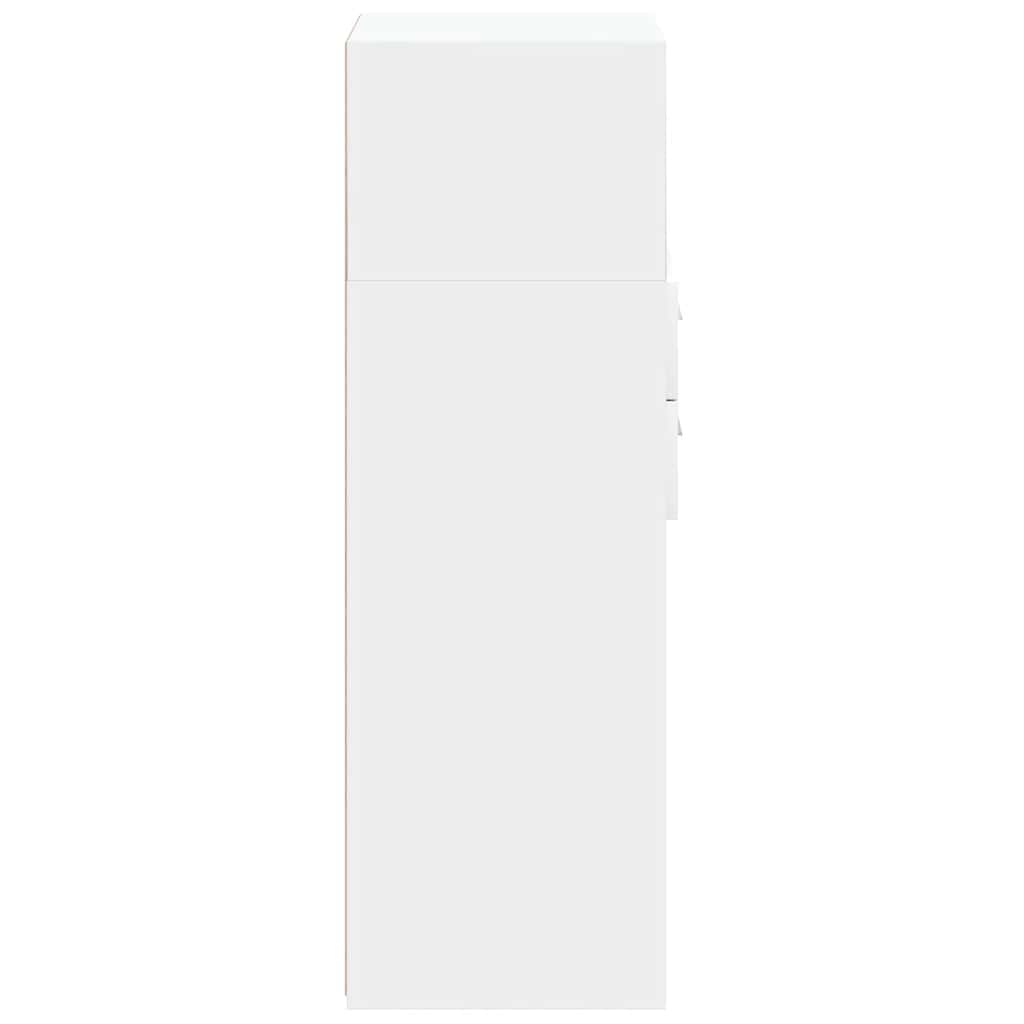 Buffet haut blanc 30x42,5x124 cm bois d'ingénierie - XIOS