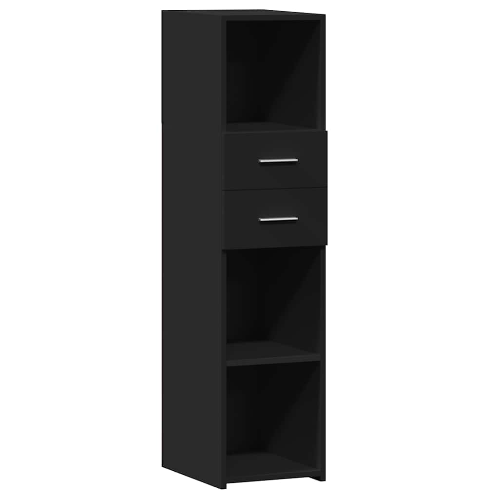 Buffet haut noir 30x42,5x124 cm bois d'ingénierie - XIOS