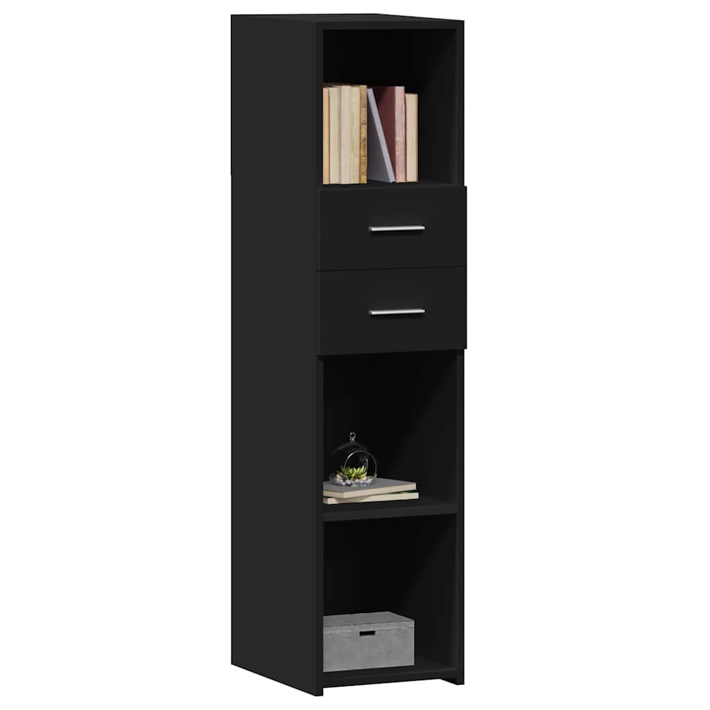 Buffet haut noir 30x42,5x124 cm bois d'ingénierie - XIOS