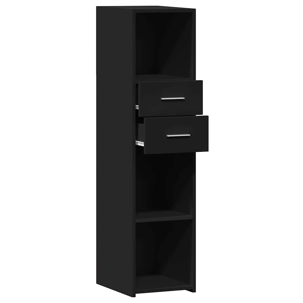 Buffet haut noir 30x42,5x124 cm bois d'ingénierie - XIOS