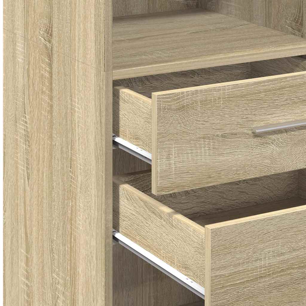 Buffet haut chêne sonoma 30x42,5x124 cm bois d'ingénierie - XIOS