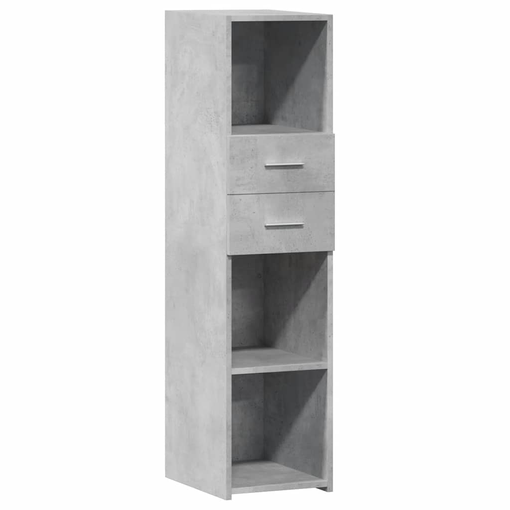 Buffet haut gris béton 30x42,5x124 cm bois d'ingénierie - XIOS