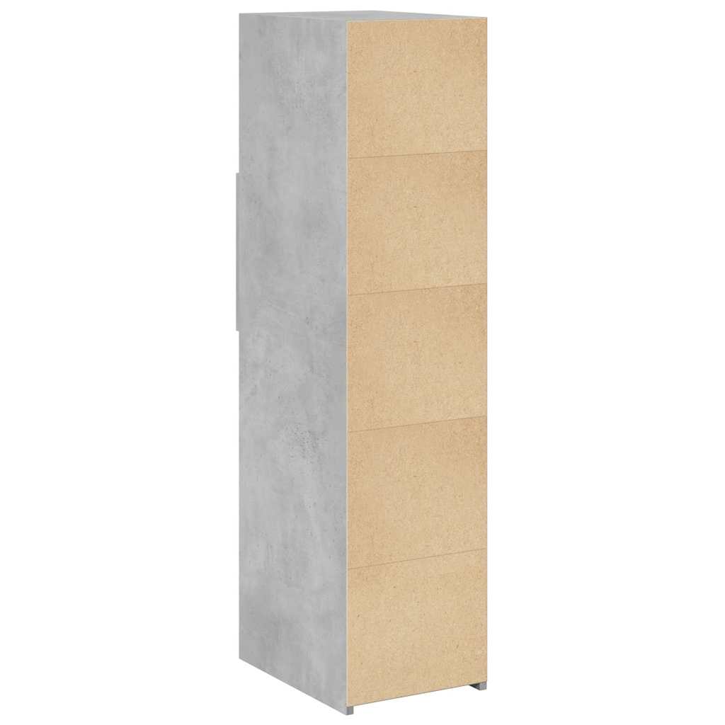 Buffet haut gris béton 30x42,5x124 cm bois d'ingénierie - XIOS