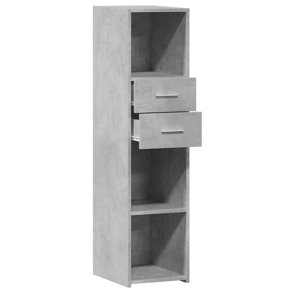 Buffet haut gris béton 30x42,5x124 cm bois d'ingénierie - XIOS