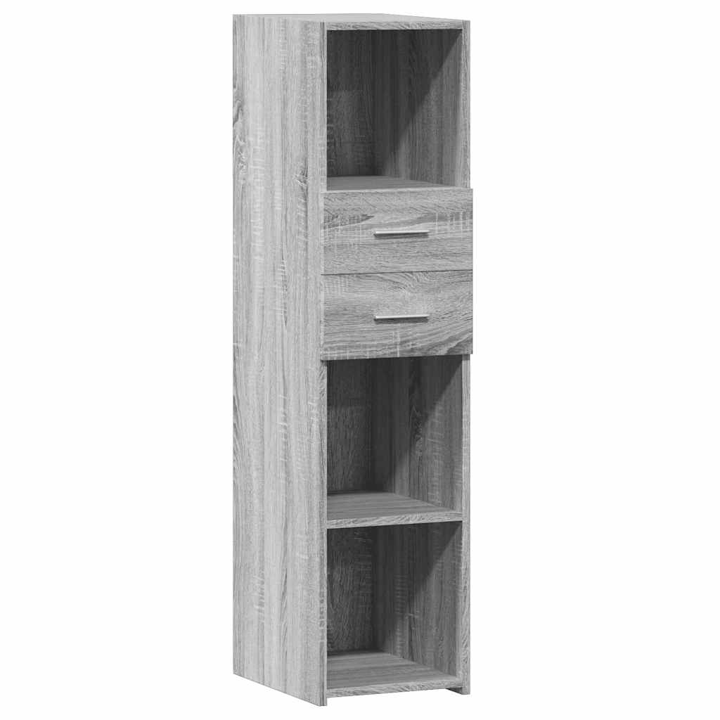 Buffet haut sonoma gris 30x42,5x124 cm bois d'ingénierie - XIOS