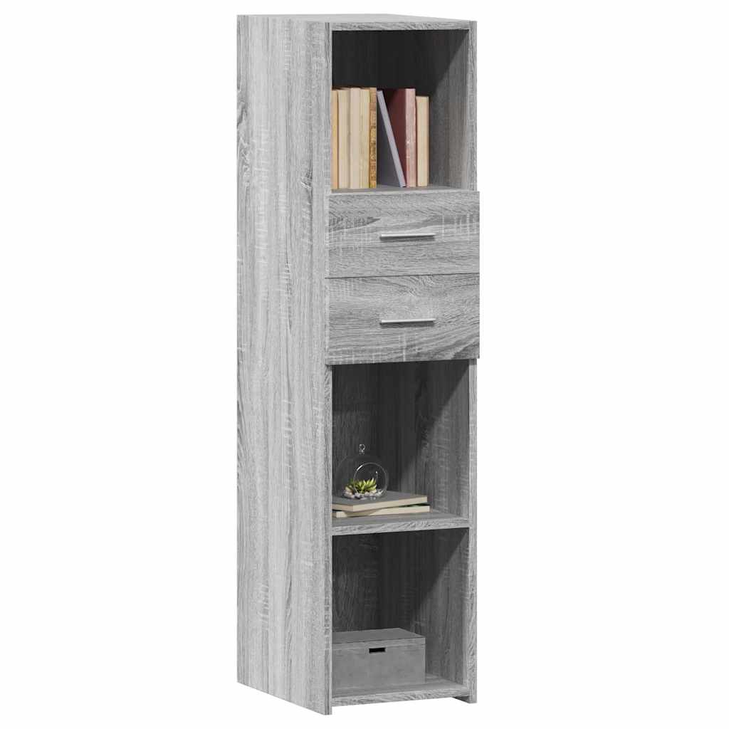 Buffet haut sonoma gris 30x42,5x124 cm bois d'ingénierie - XIOS