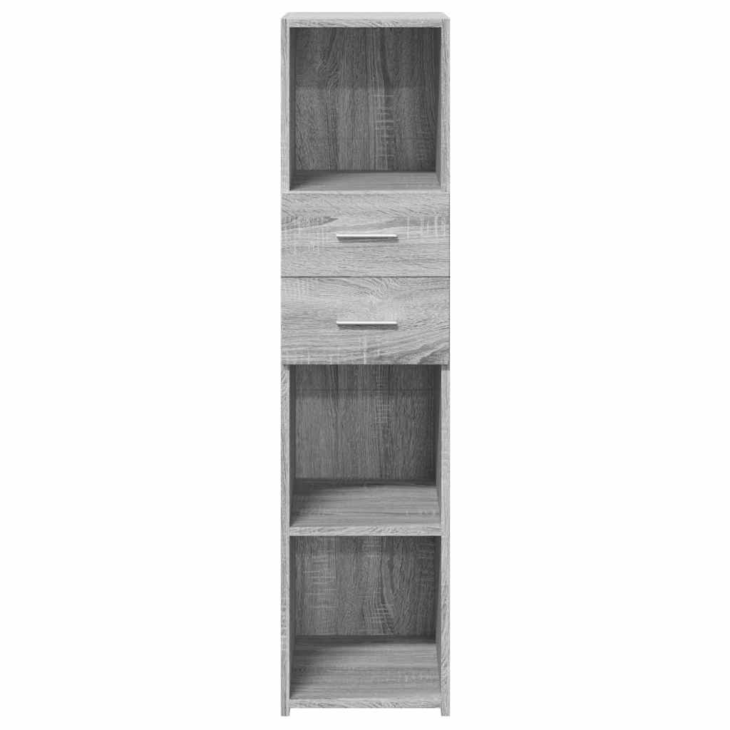 Buffet haut sonoma gris 30x42,5x124 cm bois d'ingénierie - XIOS