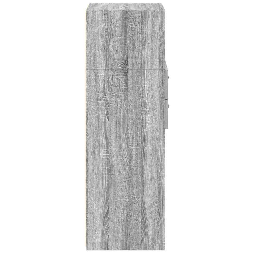 Buffet haut sonoma gris 30x42,5x124 cm bois d'ingénierie - XIOS