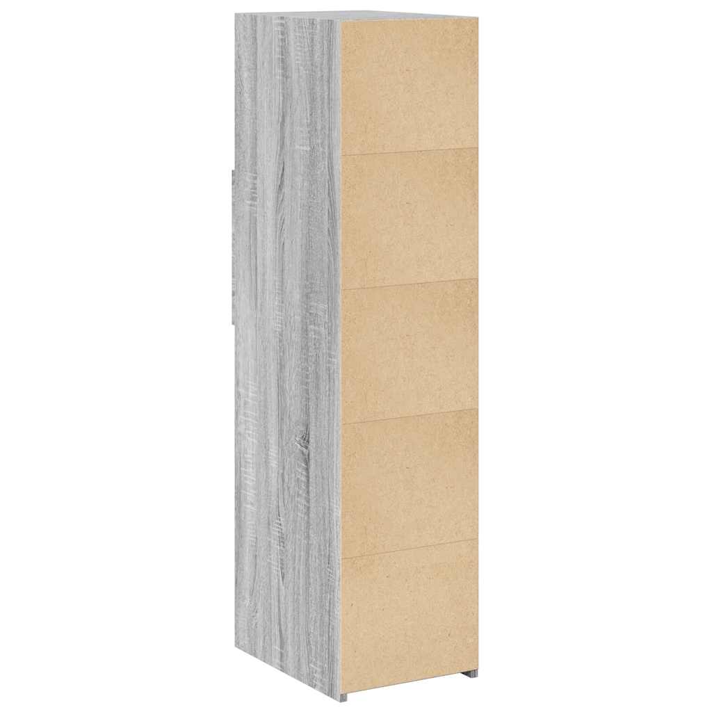 Buffet haut sonoma gris 30x42,5x124 cm bois d'ingénierie - XIOS