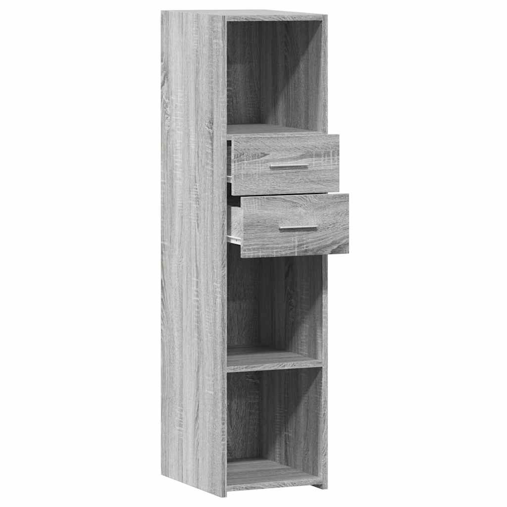 Buffet haut sonoma gris 30x42,5x124 cm bois d'ingénierie - XIOS