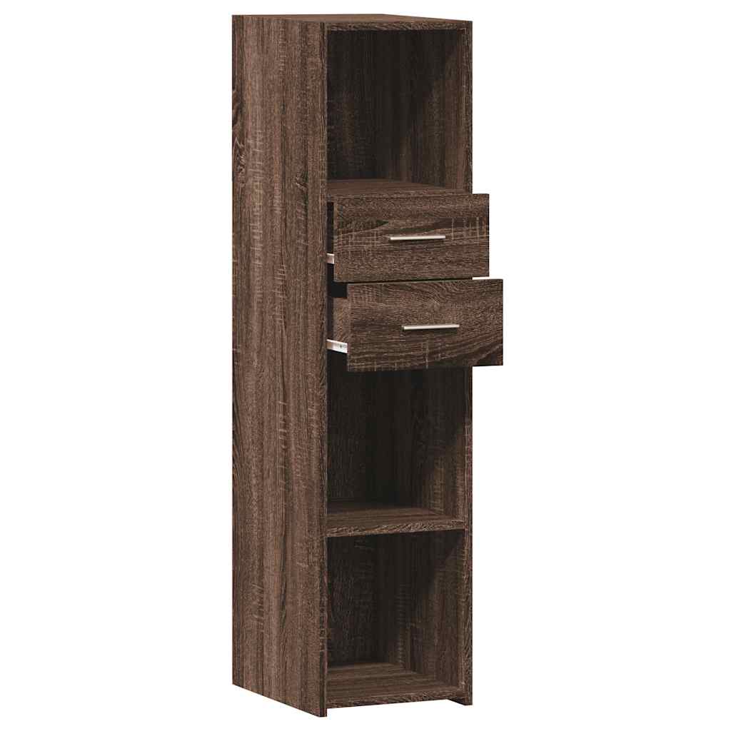 Buffet haut chêne marron 30x42,5x124 cm bois d'ingénierie - XIOS