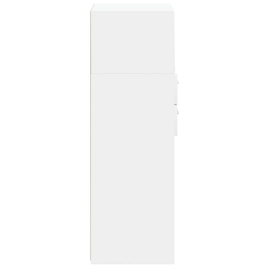 Buffet haut blanc 40x42,5x124 cm bois d'ingénierie - XIOS