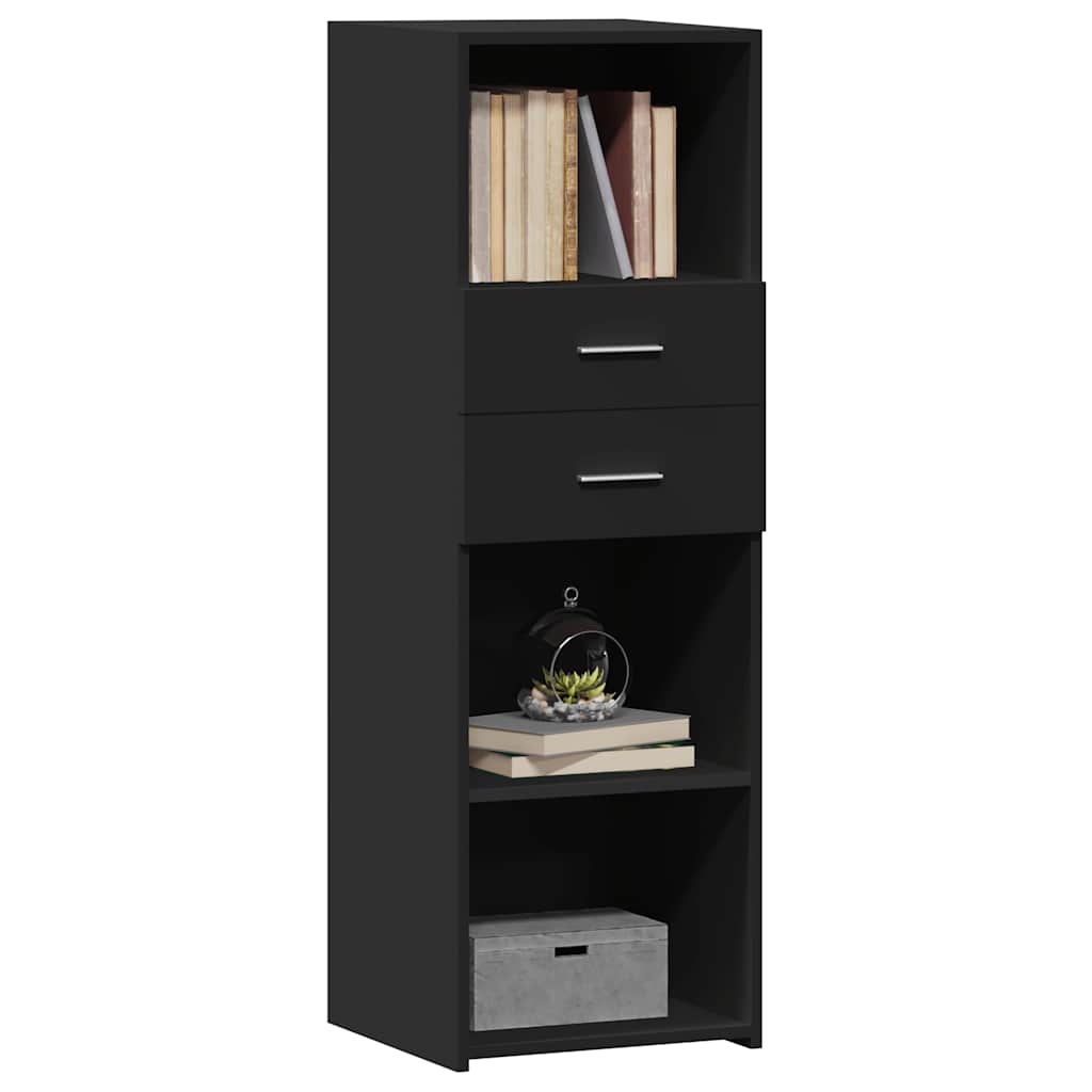 Buffet haut noir 40x42,5x124 cm bois d'ingénierie - XIOS