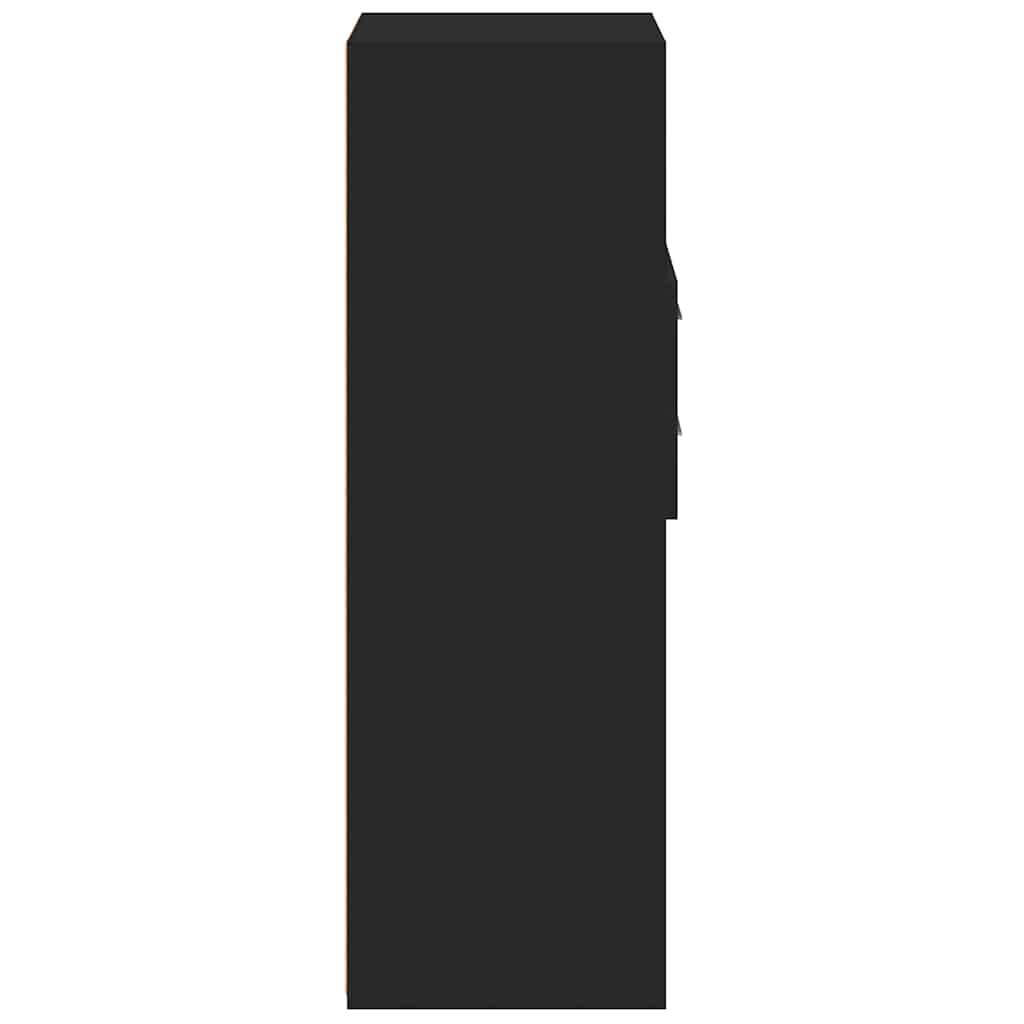 Buffet haut noir 40x42,5x124 cm bois d'ingénierie - XIOS