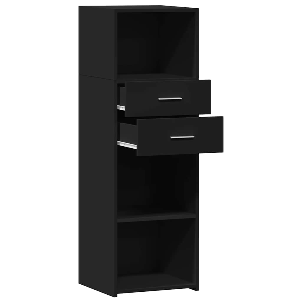 Buffet haut noir 40x42,5x124 cm bois d'ingénierie - XIOS