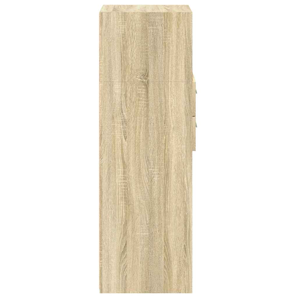 Buffet haut chêne sonoma 40x42,5x124 cm bois d'ingénierie - XIOS
