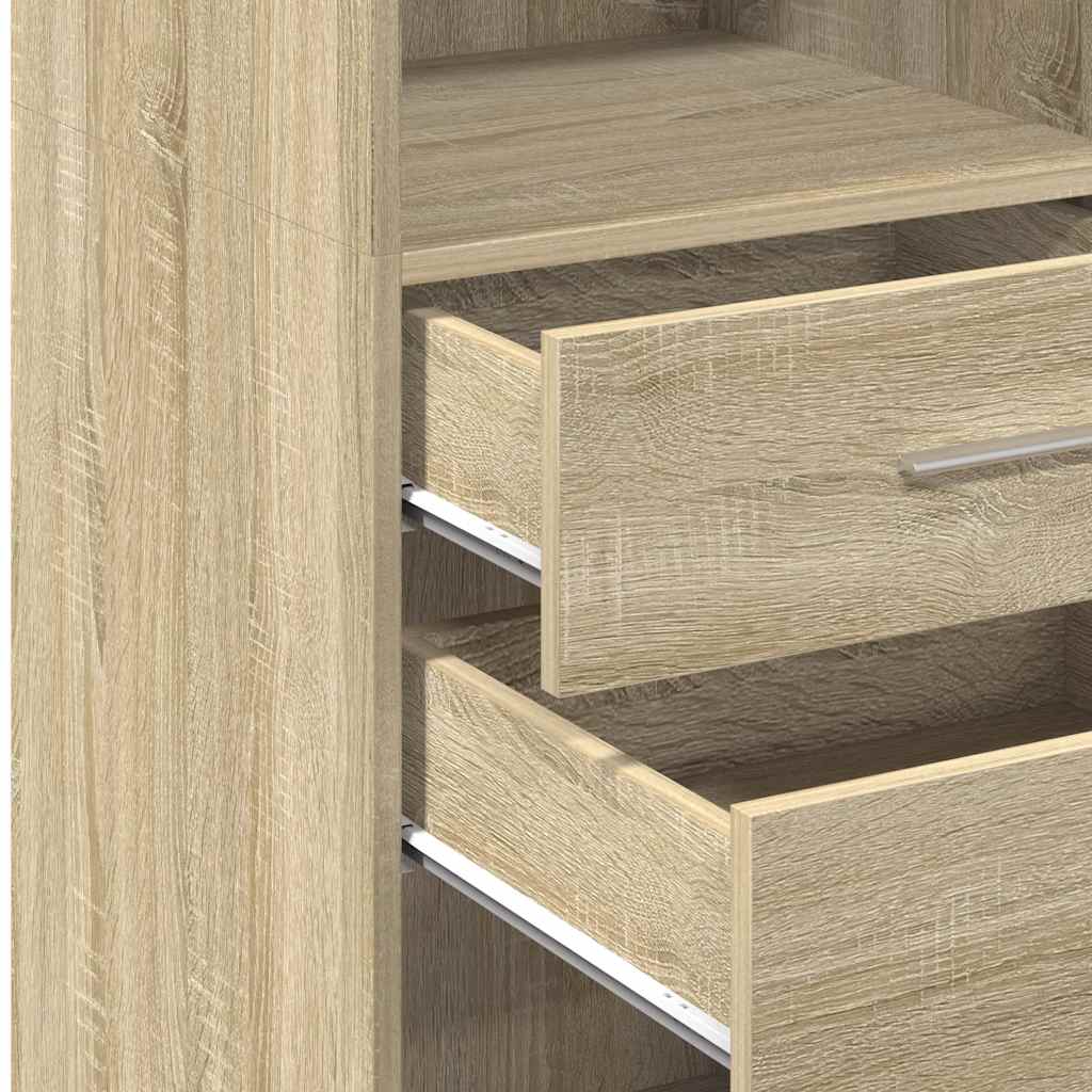 Buffet haut chêne sonoma 40x42,5x124 cm bois d'ingénierie - XIOS