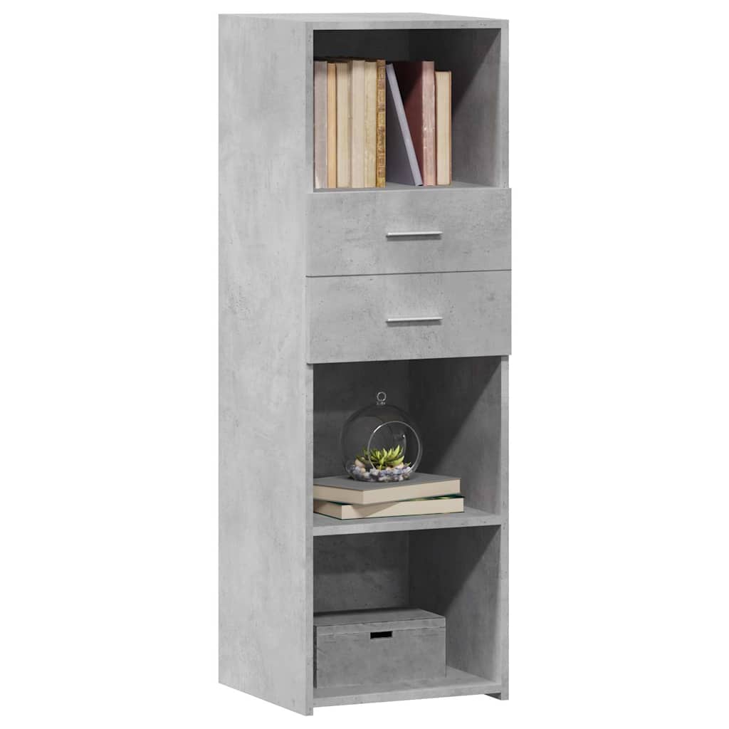 Buffet haut gris béton 40x42,5x124 cm bois d'ingénierie - XIOS