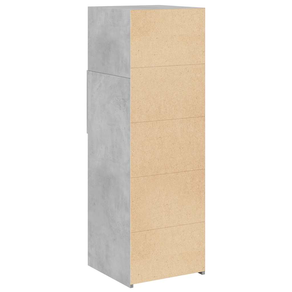 Buffet haut gris béton 40x42,5x124 cm bois d'ingénierie - XIOS