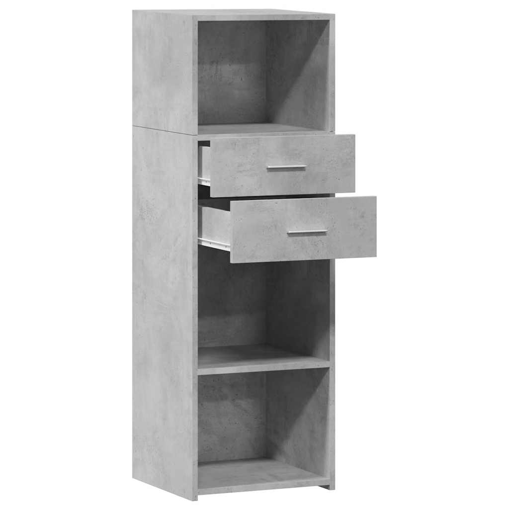 Buffet haut gris béton 40x42,5x124 cm bois d'ingénierie - XIOS