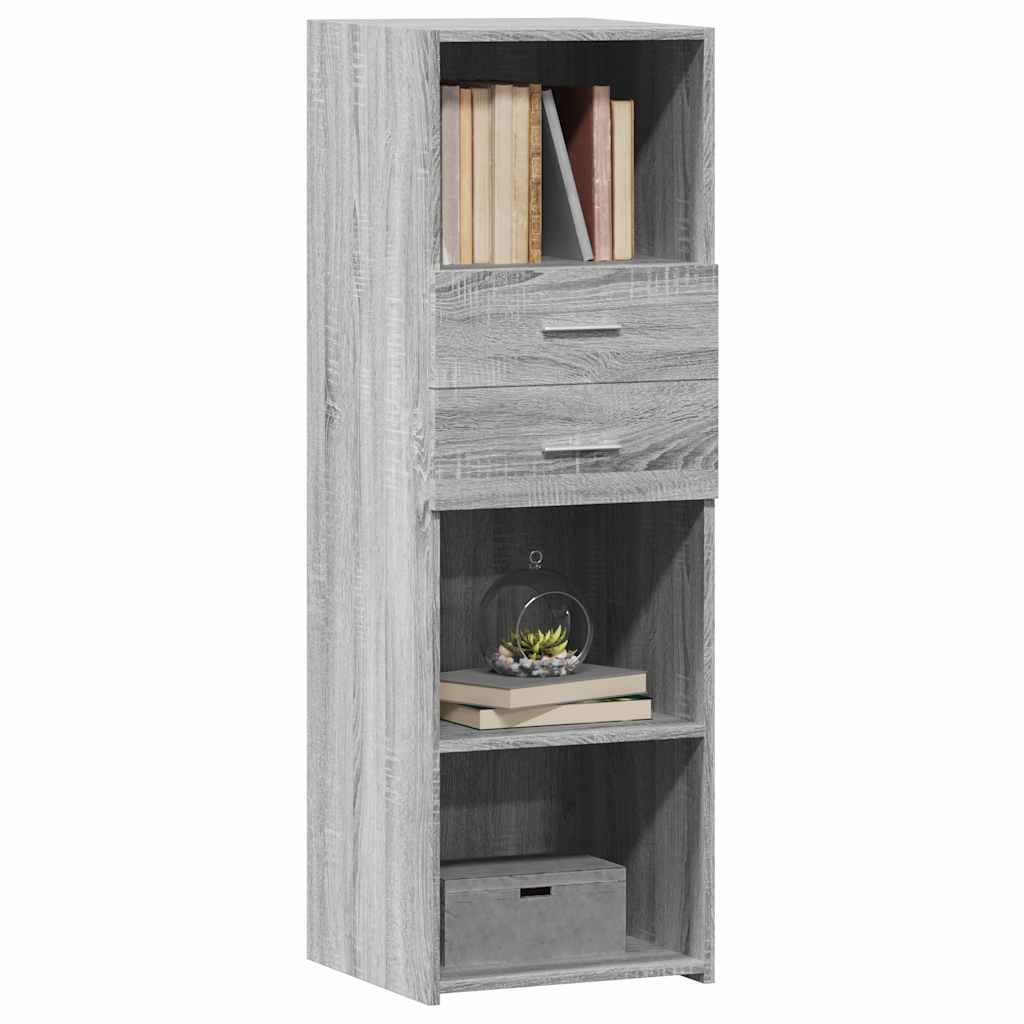 Buffet haut sonoma gris 40x42,5x124 cm bois d'ingénierie - XIOS