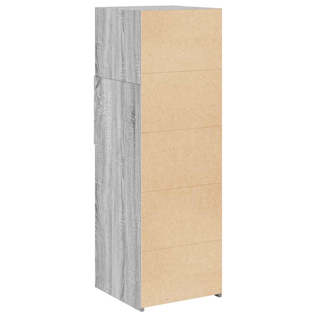 Buffet haut sonoma gris 40x42,5x124 cm bois d'ingénierie - XIOS