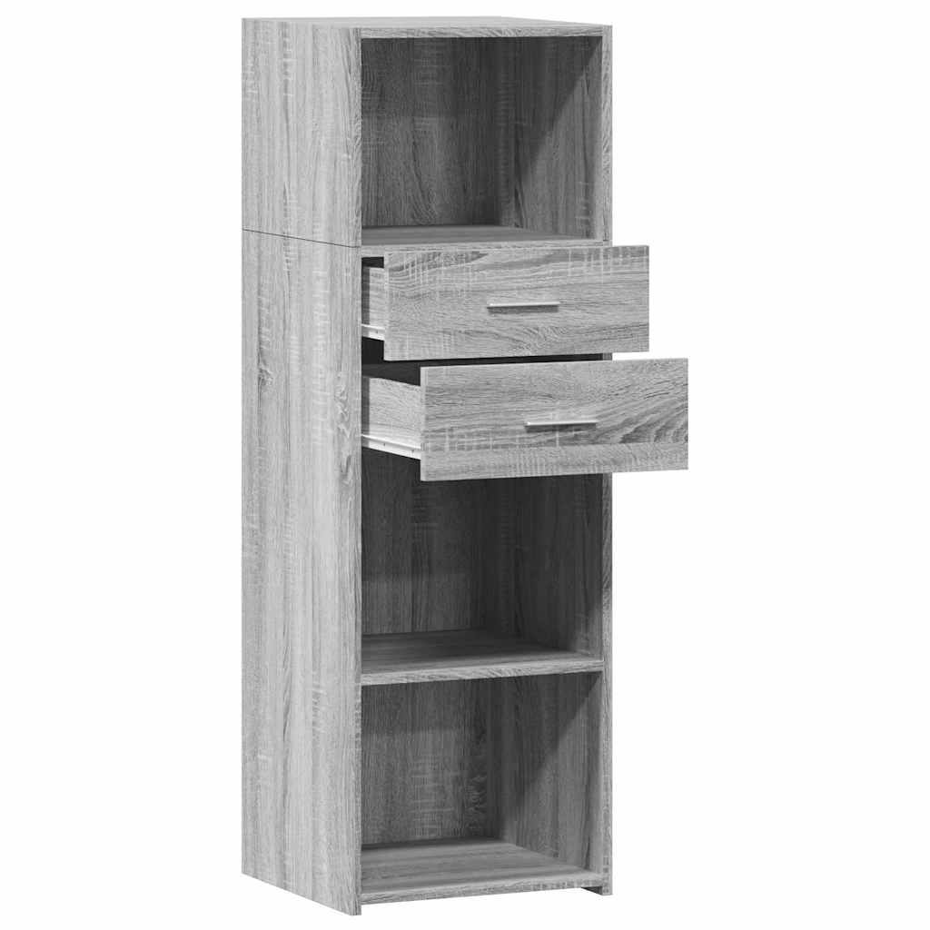 Buffet haut sonoma gris 40x42,5x124 cm bois d'ingénierie - XIOS