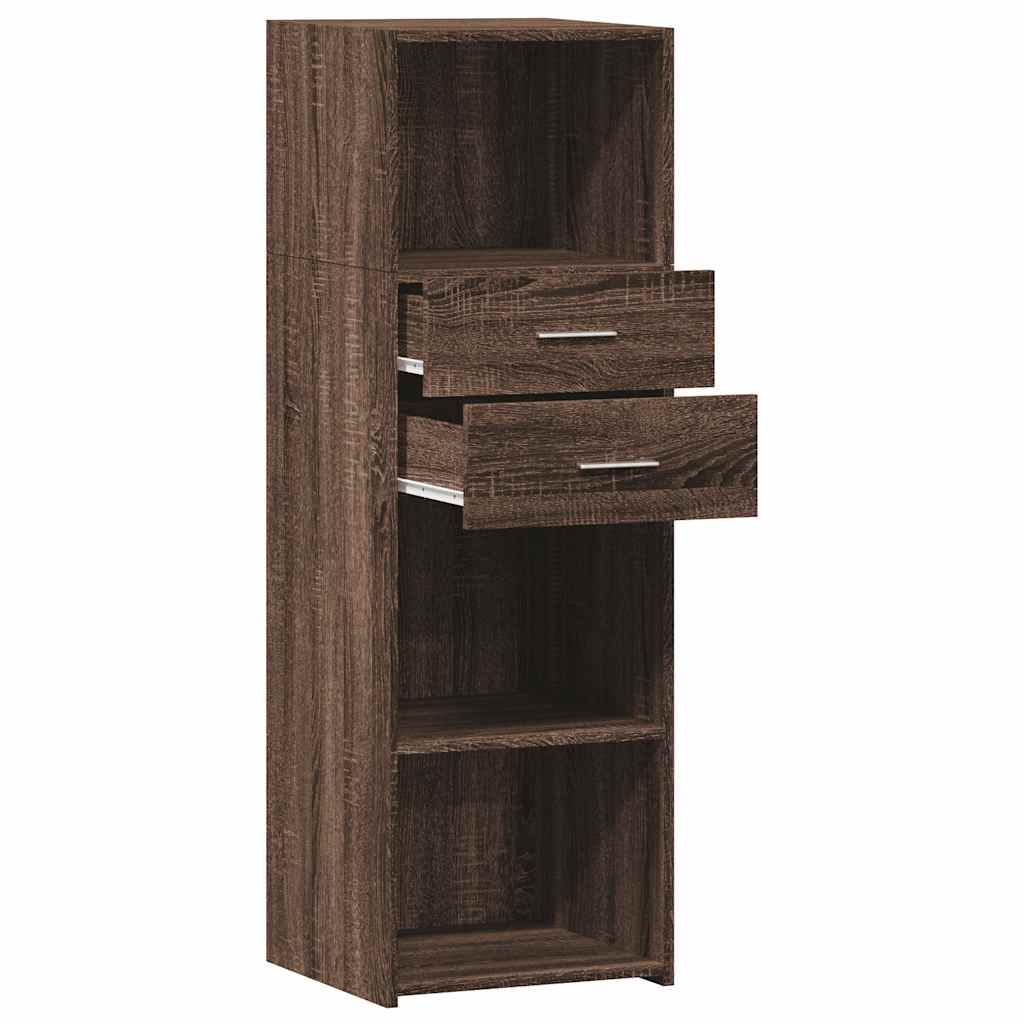 Buffet haut chêne marron 40x42,5x124 cm bois d'ingénierie - XIOS