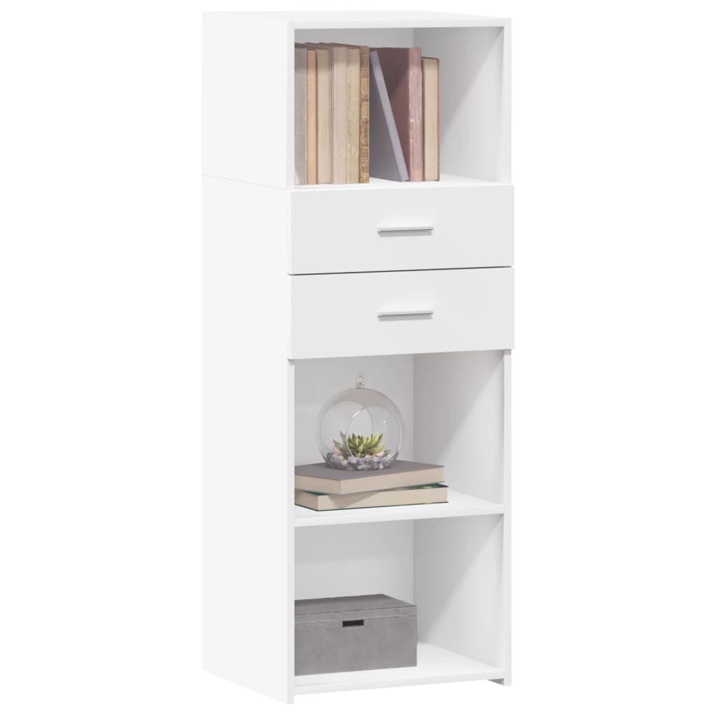 Buffet haut blanc 45x42,5x124 cm bois d'ingénierie - XIOS