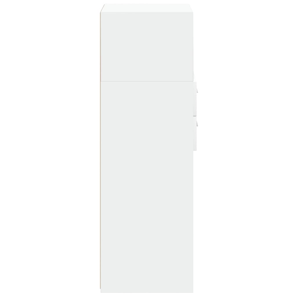 Buffet haut blanc 45x42,5x124 cm bois d'ingénierie - XIOS