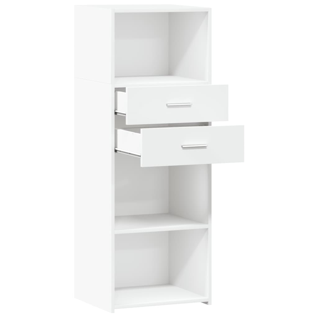 Buffet haut blanc 45x42,5x124 cm bois d'ingénierie - XIOS