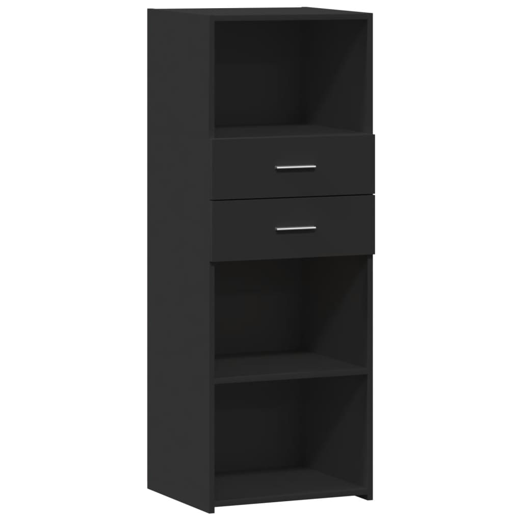 Buffet haut noir 45x42,5x124 cm bois d'ingénierie - XIOS
