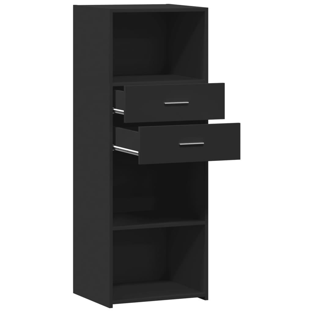 Buffet haut noir 45x42,5x124 cm bois d'ingénierie - XIOS