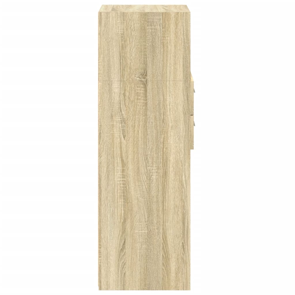 Buffet haut chêne sonoma 45x42,5x124 cm bois d'ingénierie - XIOS