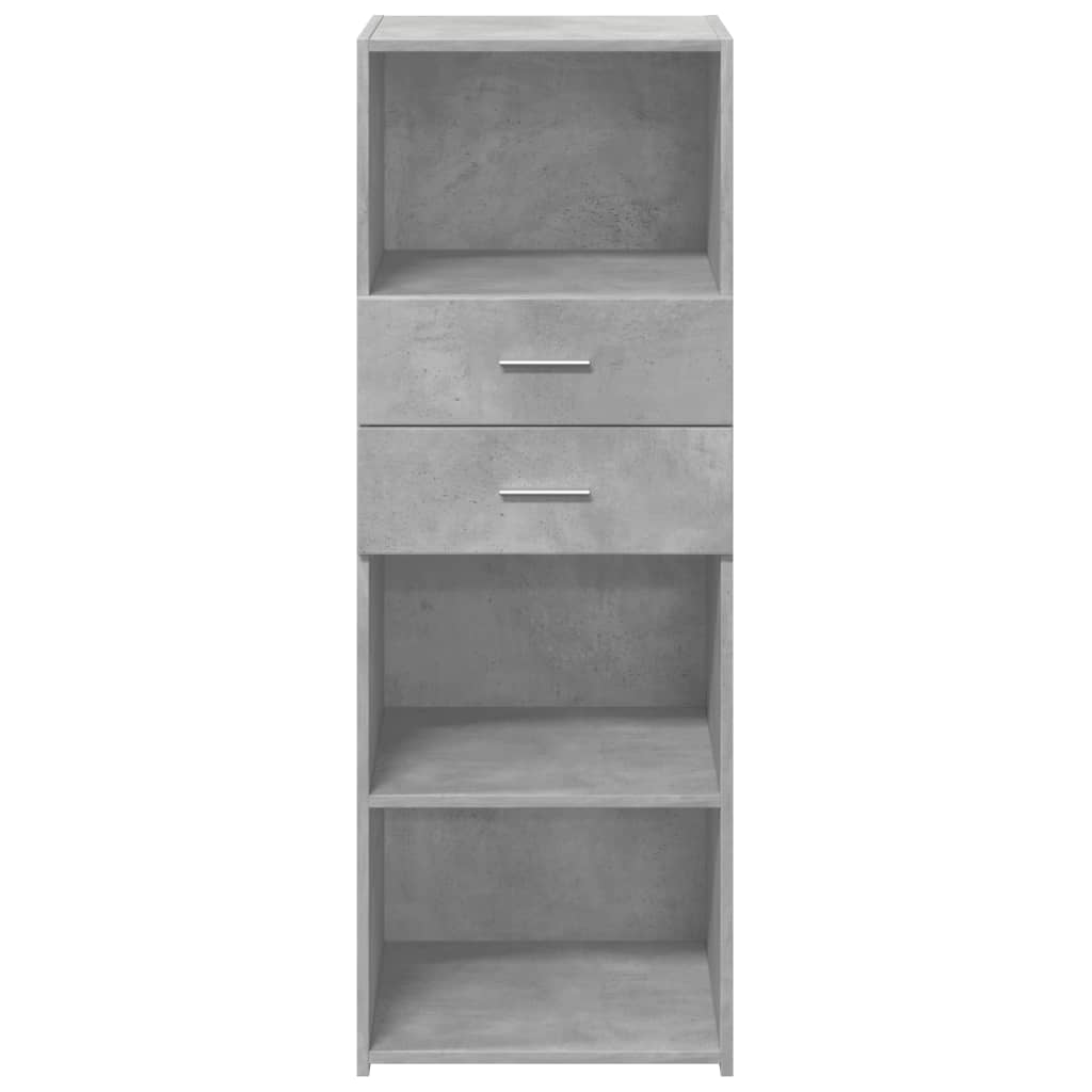 Buffet haut gris béton 45x42,5x124 cm bois d'ingénierie - XIOS