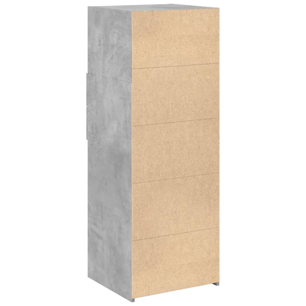 Buffet haut gris béton 45x42,5x124 cm bois d'ingénierie - XIOS