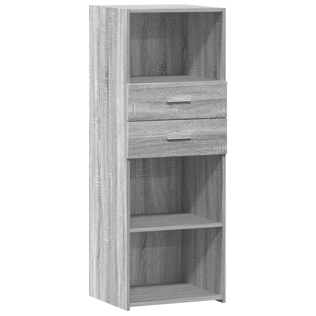 Buffet haut sonoma gris 45x42,5x124 cm bois d'ingénierie - XIOS
