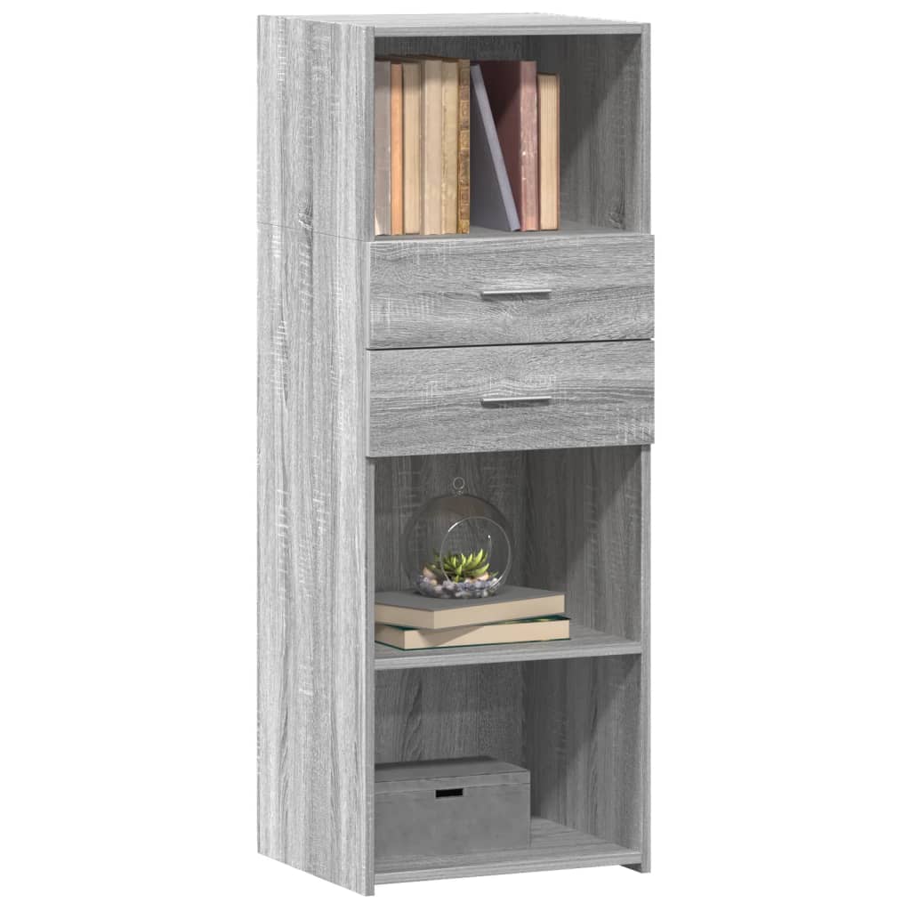 Buffet haut sonoma gris 45x42,5x124 cm bois d'ingénierie - XIOS