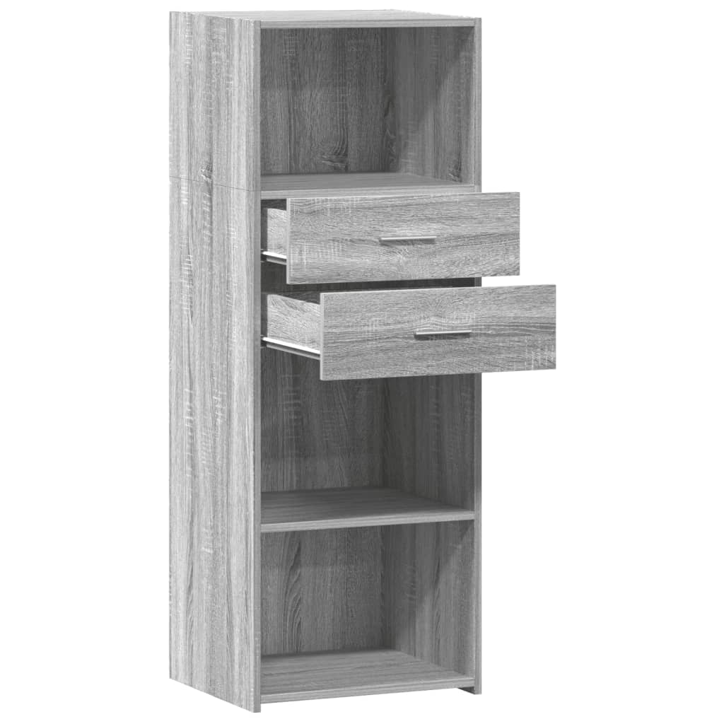 Buffet haut sonoma gris 45x42,5x124 cm bois d'ingénierie - XIOS