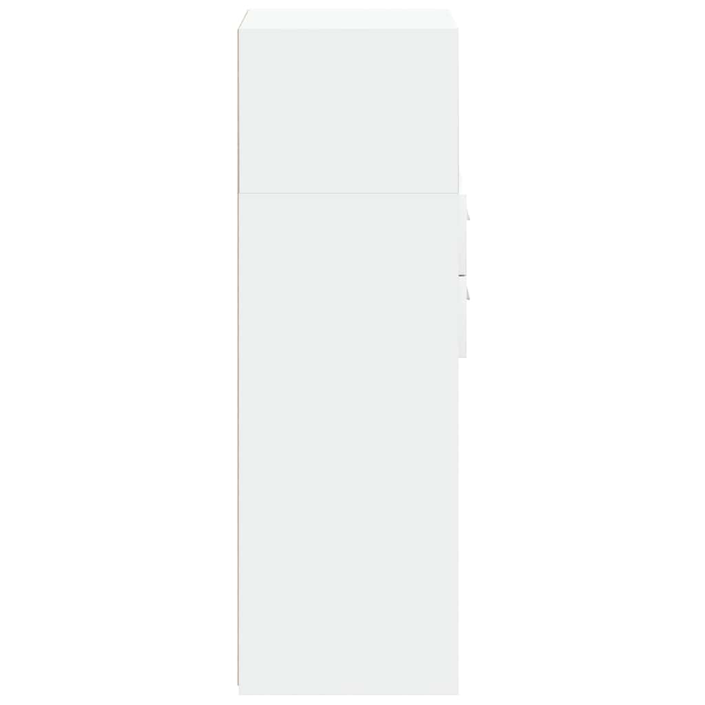 Buffet haut blanc 50x42,5x124 cm bois d'ingénierie - XIOS