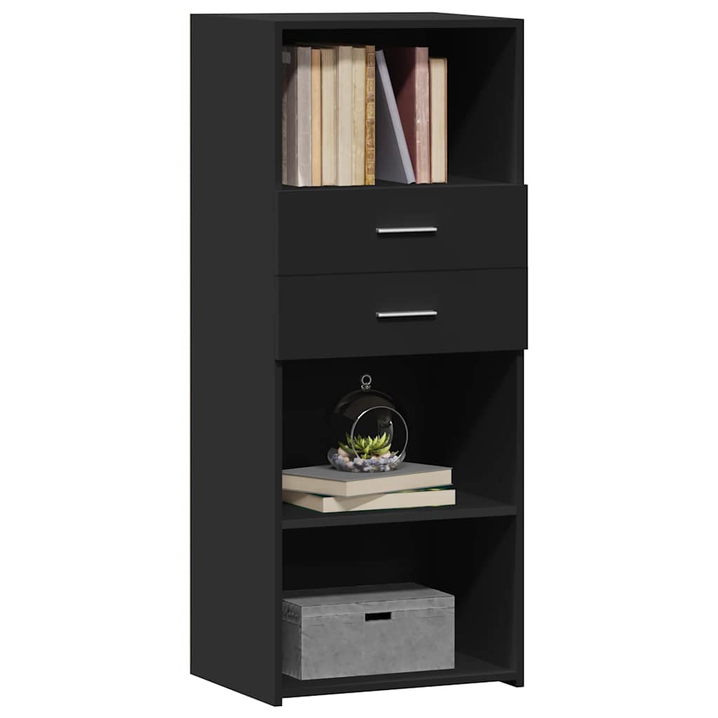 Buffet haut noir 50x42,5x124 cm bois d'ingénierie - XIOS