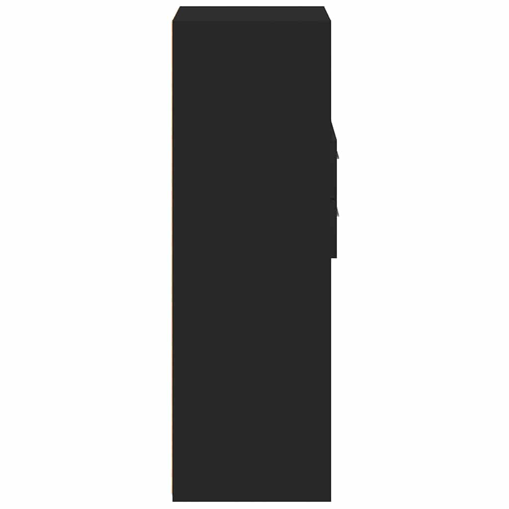 Buffet haut noir 50x42,5x124 cm bois d'ingénierie - XIOS