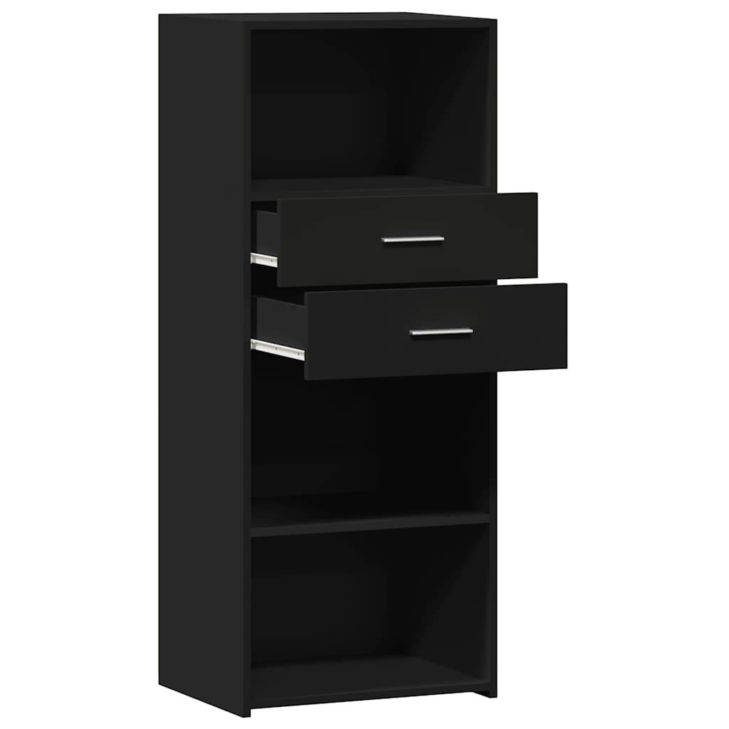 Buffet haut noir 50x42,5x124 cm bois d'ingénierie - XIOS