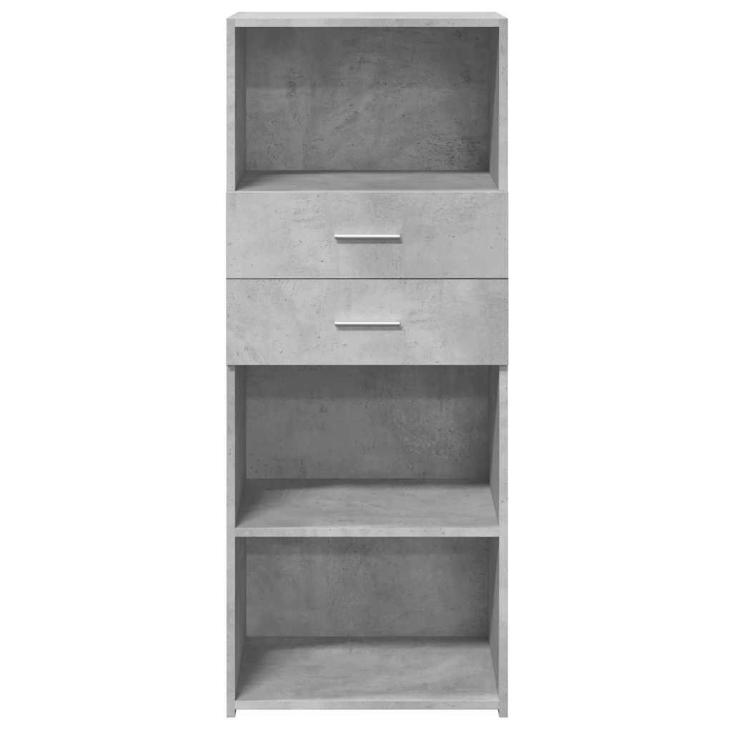Buffet haut gris béton 50x42,5x124 cm bois d'ingénierie - XIOS