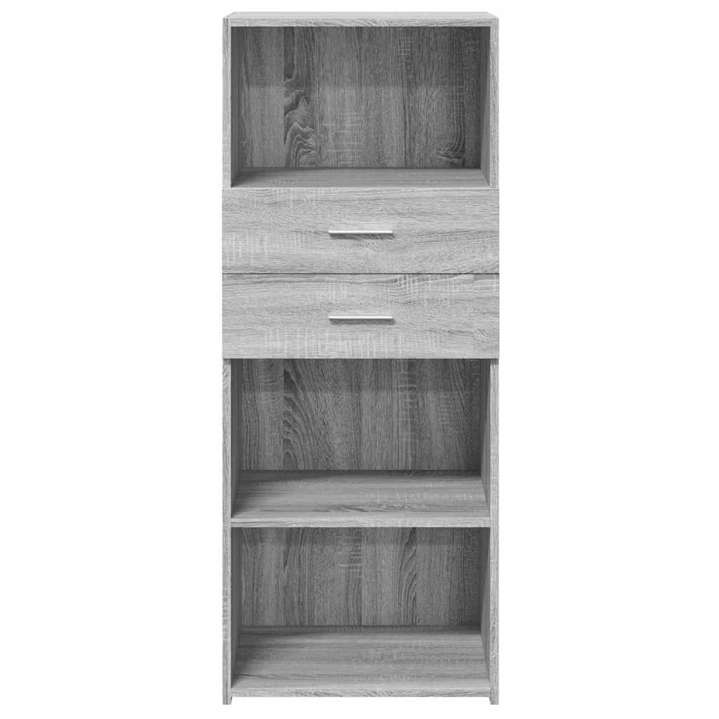 Buffet haut sonoma gris 50x42,5x124 cm bois d'ingénierie - XIOS