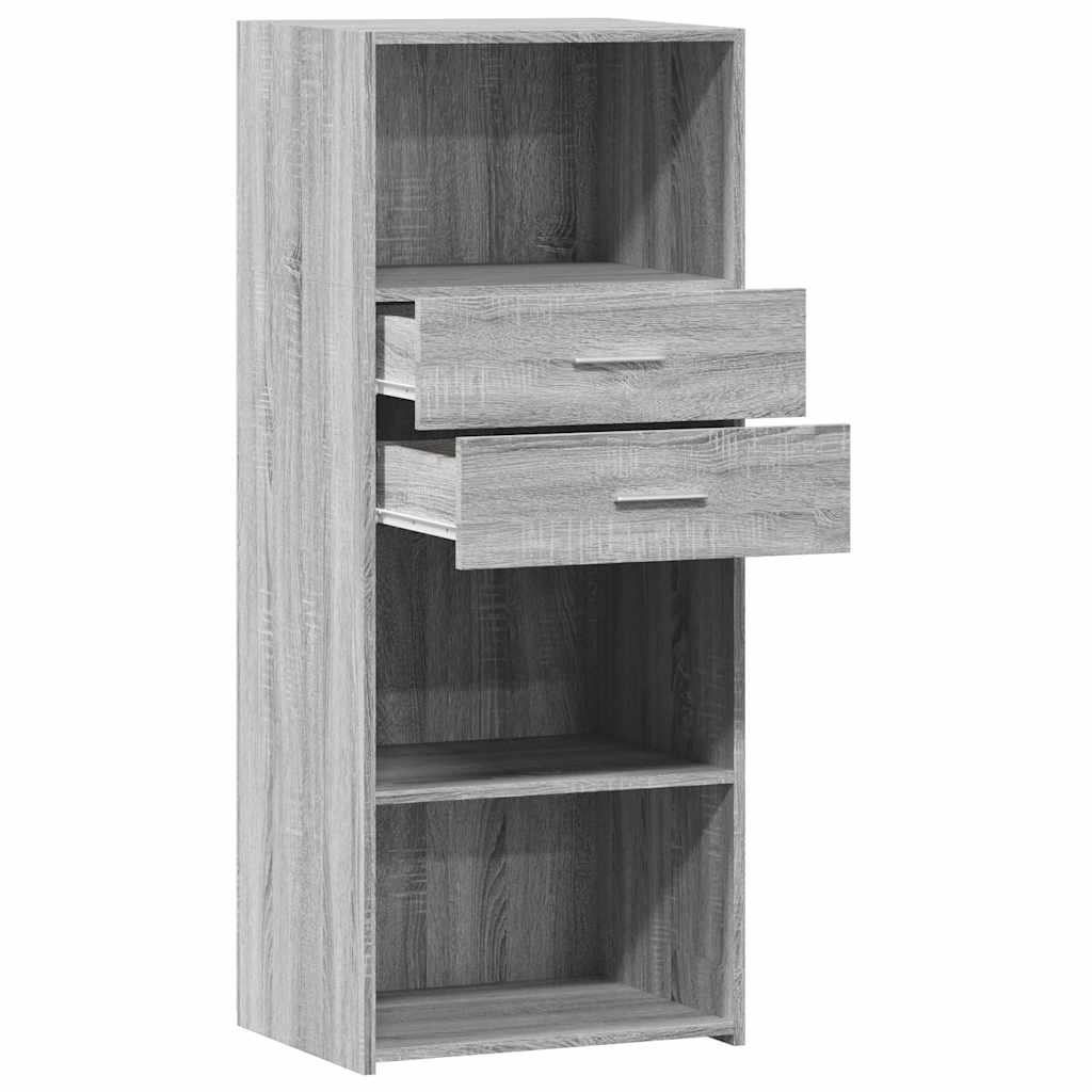 Buffet haut sonoma gris 50x42,5x124 cm bois d'ingénierie - XIOS