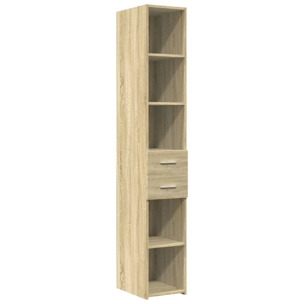 Buffet haut chêne sonoma 30x42,5x185 cm bois d'ingénierie - XIOS